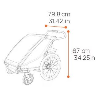 THULE CHARIOT CROSS 2 Gen. 2 Kinderanhänger  alufaded khaki
