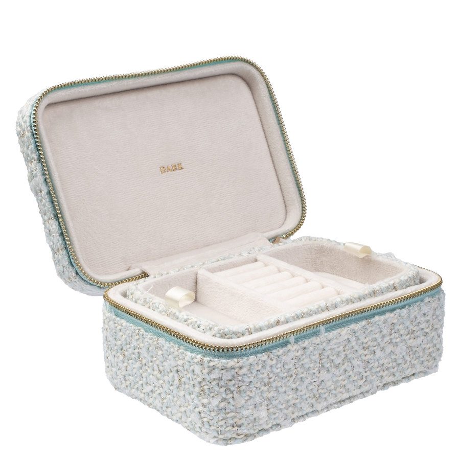 DARK Tweed Jewellery Box Teal