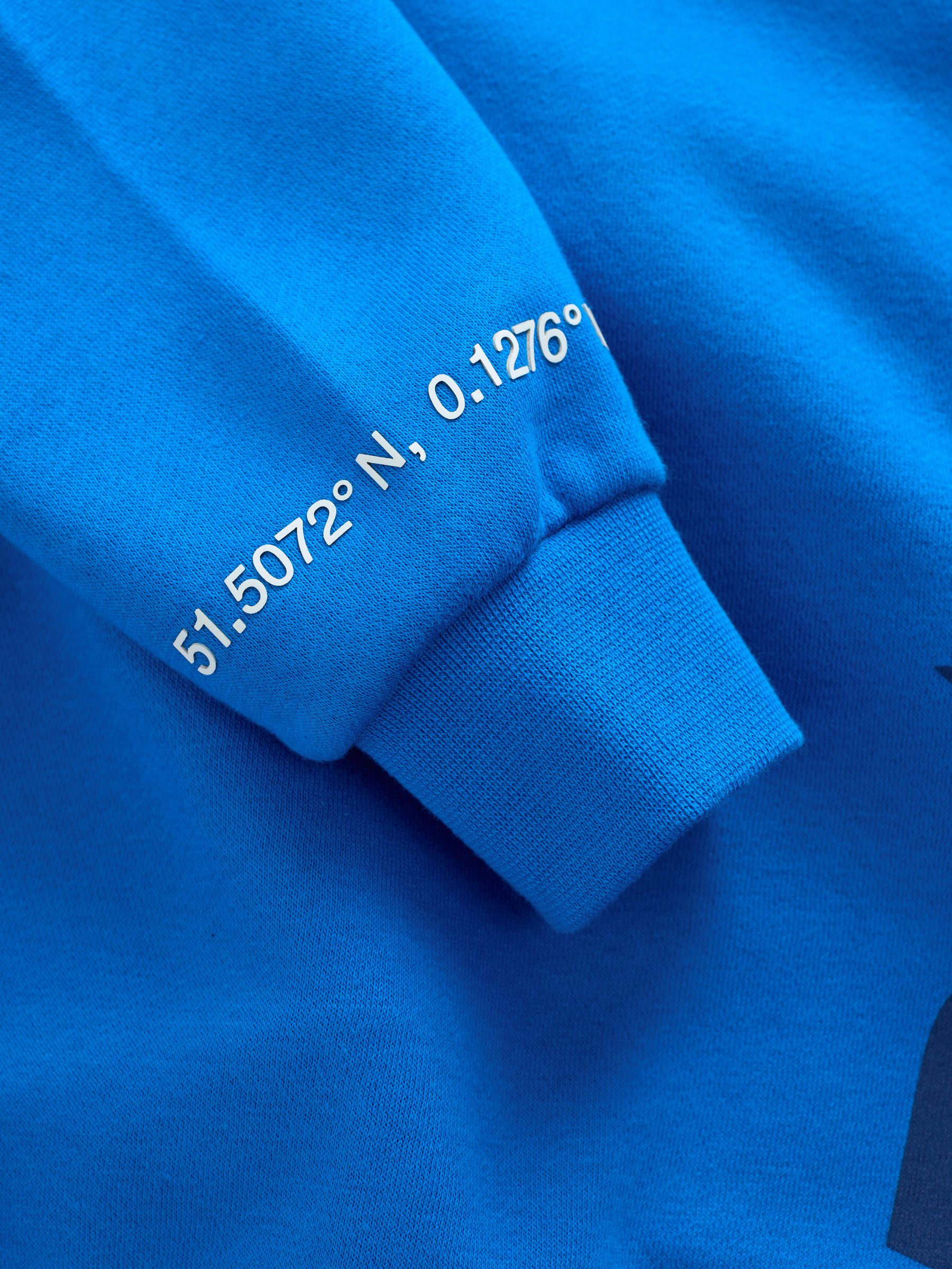 Baker by Ted Baker Oversized Blue Graphic Hoodie