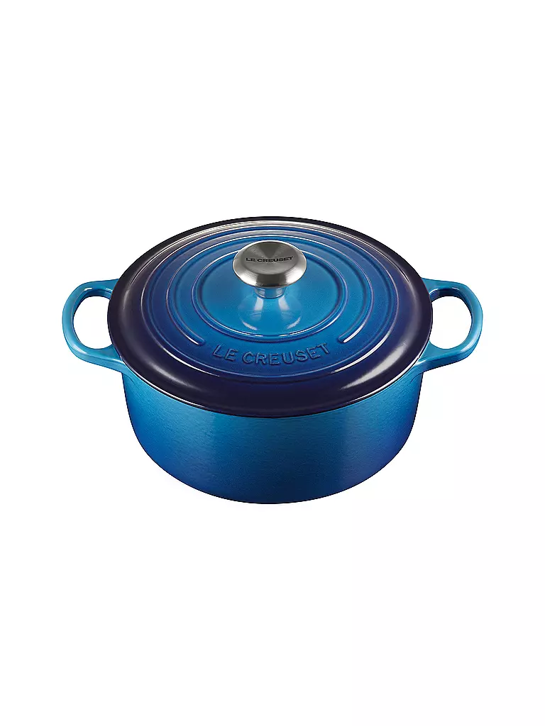 LE CREUSET Bräter rund 24cm/4,2l SIGNATURE Azure blau
