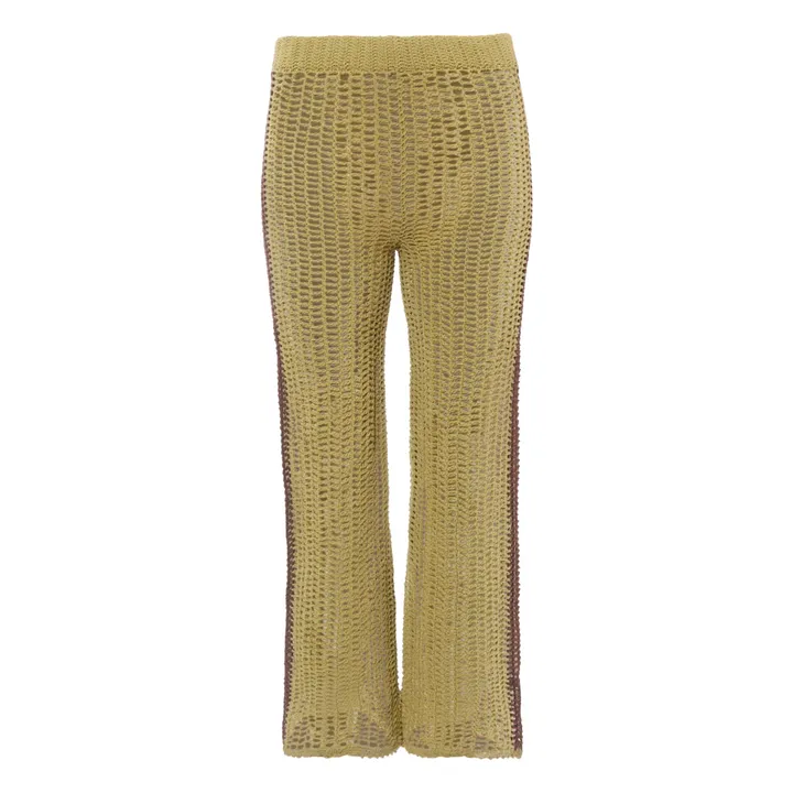 She Made Me Pantalon Rahi Crochet | Vert kaki