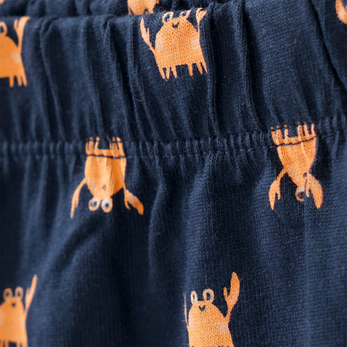 Topomini Baby Shorty mit Krabben-Motiven dunkelblau / weiss