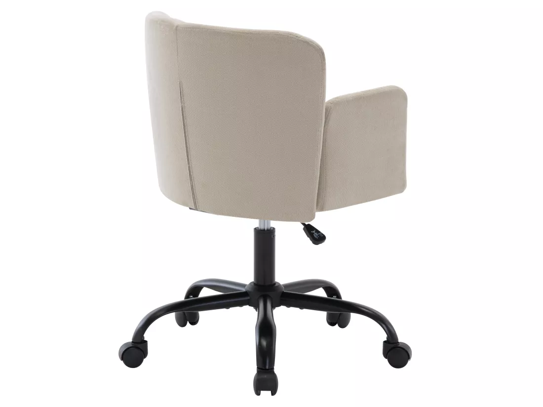 Chaise de bureau - Tissu - Beige - Hauteur réglable - TOARA