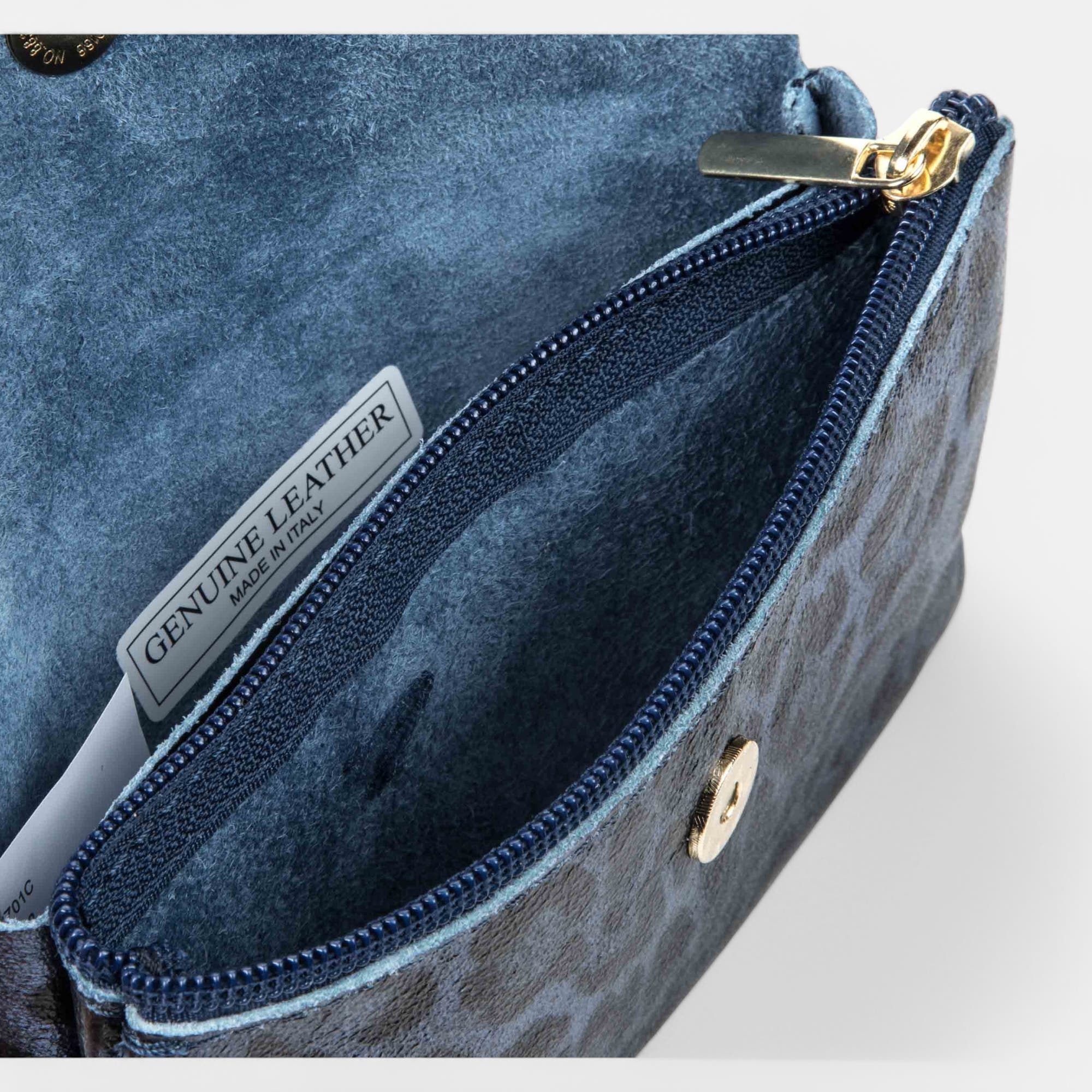Petite maroquinerie en cuir bleu