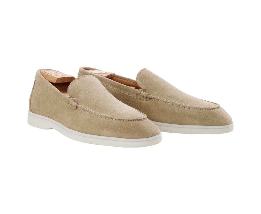 Mocassin homme Velours Beige - MANASOTA II