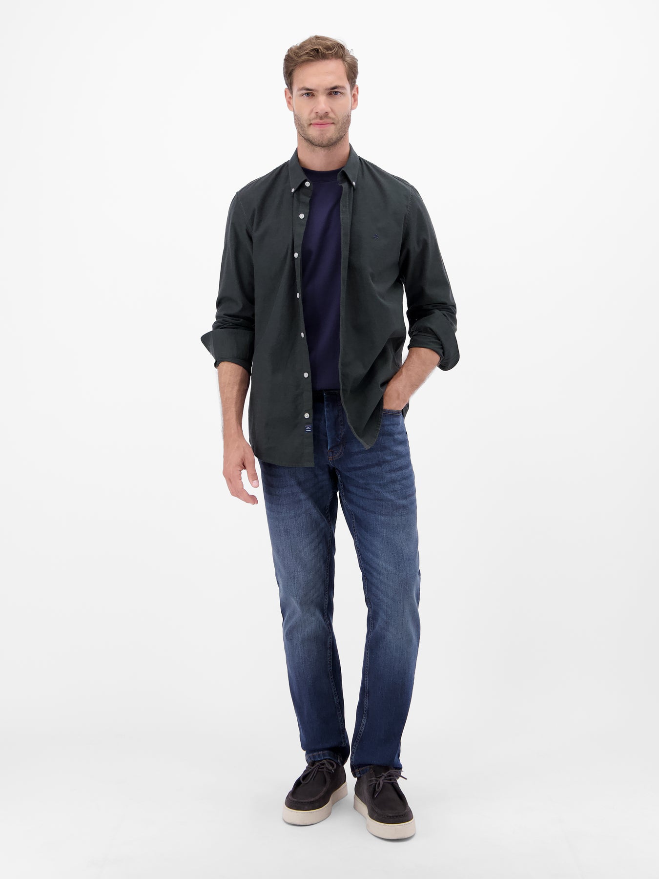 BAXTER 5-Pocket-Denim, RELAXED FIT, unifarben