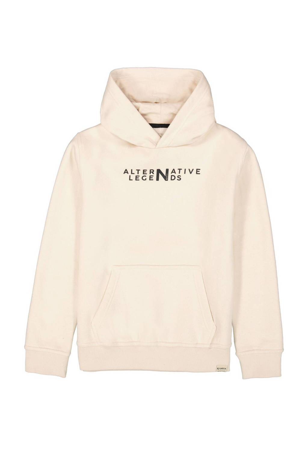 Garcia hoodie met tekst ecru