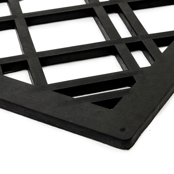 tica copenhagen - Gummi-Fussabtreter, 45 x 75 cm, dot / schwarz
