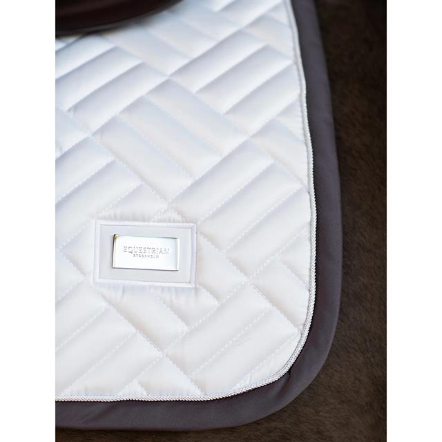Zadeldek Equestrian Stockholm White Modern Dark Violet Springen Wit-paars