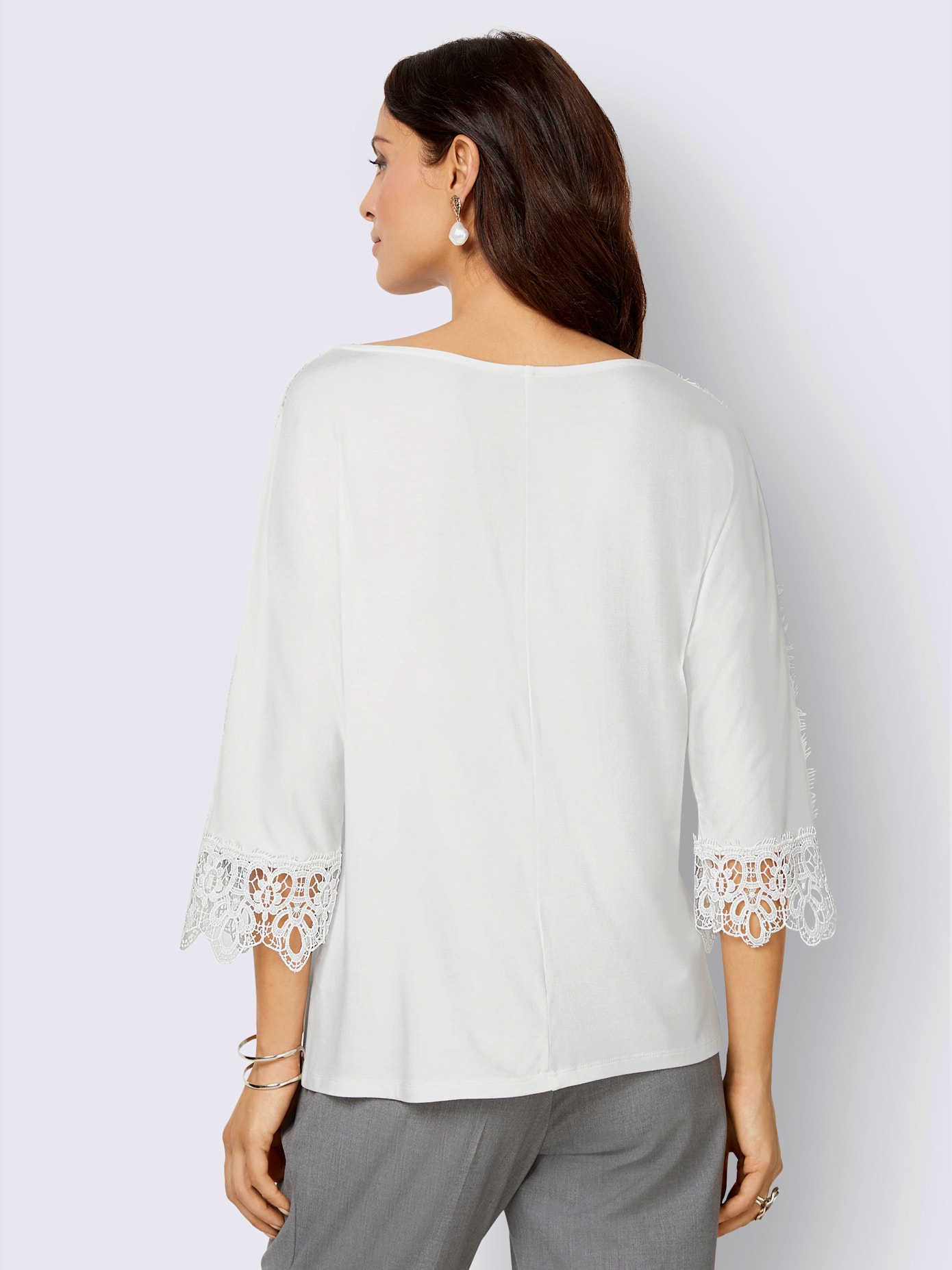 T-shirt en dentelle qualité viscose douce