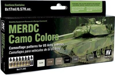 Vallejo - Model Air Maling Sæt - Merdc Camo Colors - 8X17 ML