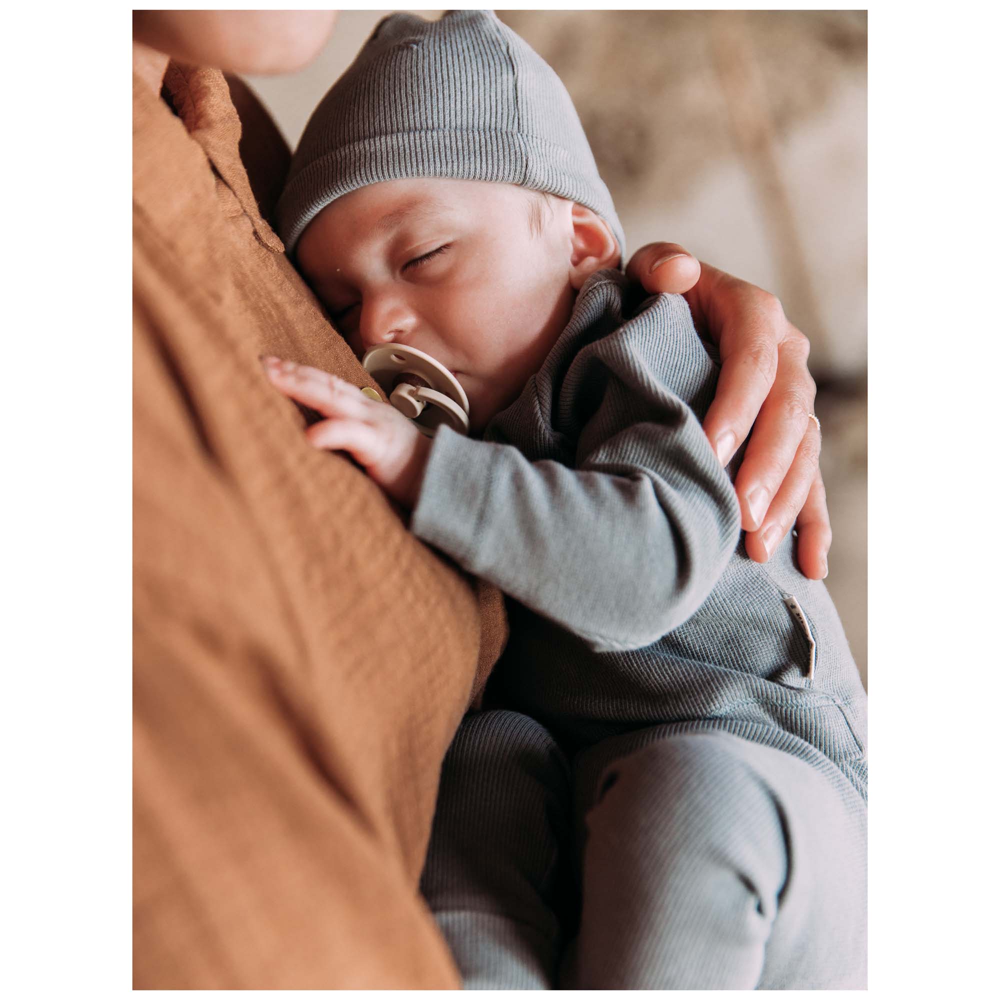 Sweet Petit Mini overslagshirt rib lange mouwen effen grijs