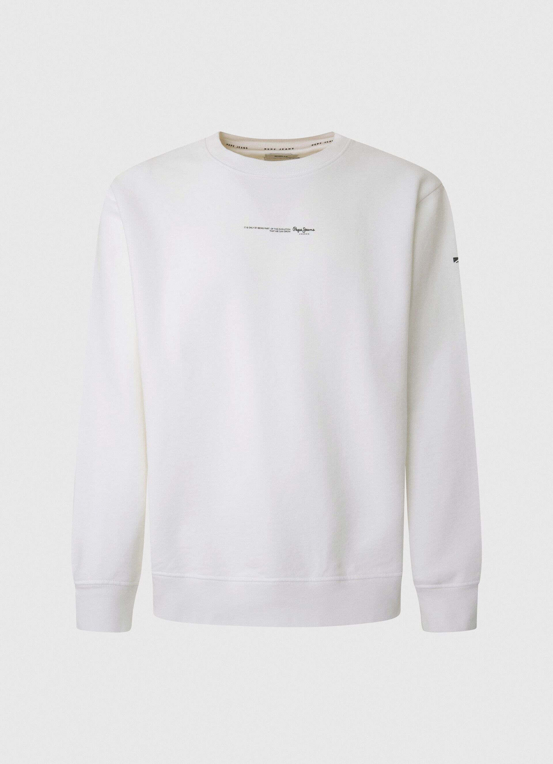 Moletom de algodão com logotipo estampado - branco