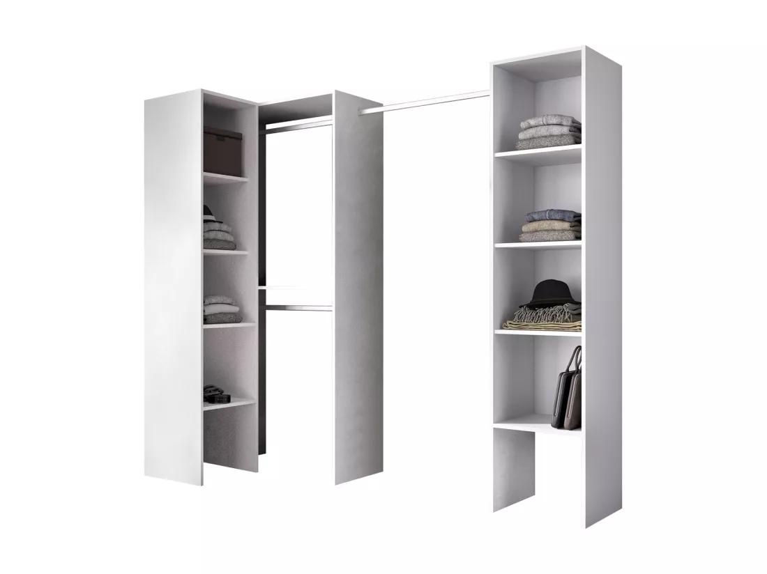 Dressing d'angle - L225 cm - Blanc - FERDINAND