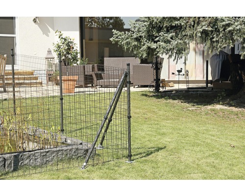 ALBERTS Fix-Clip Pro® hoekpalenset voor gaashoogte 153 cm, voor inbetonneren, antraciet