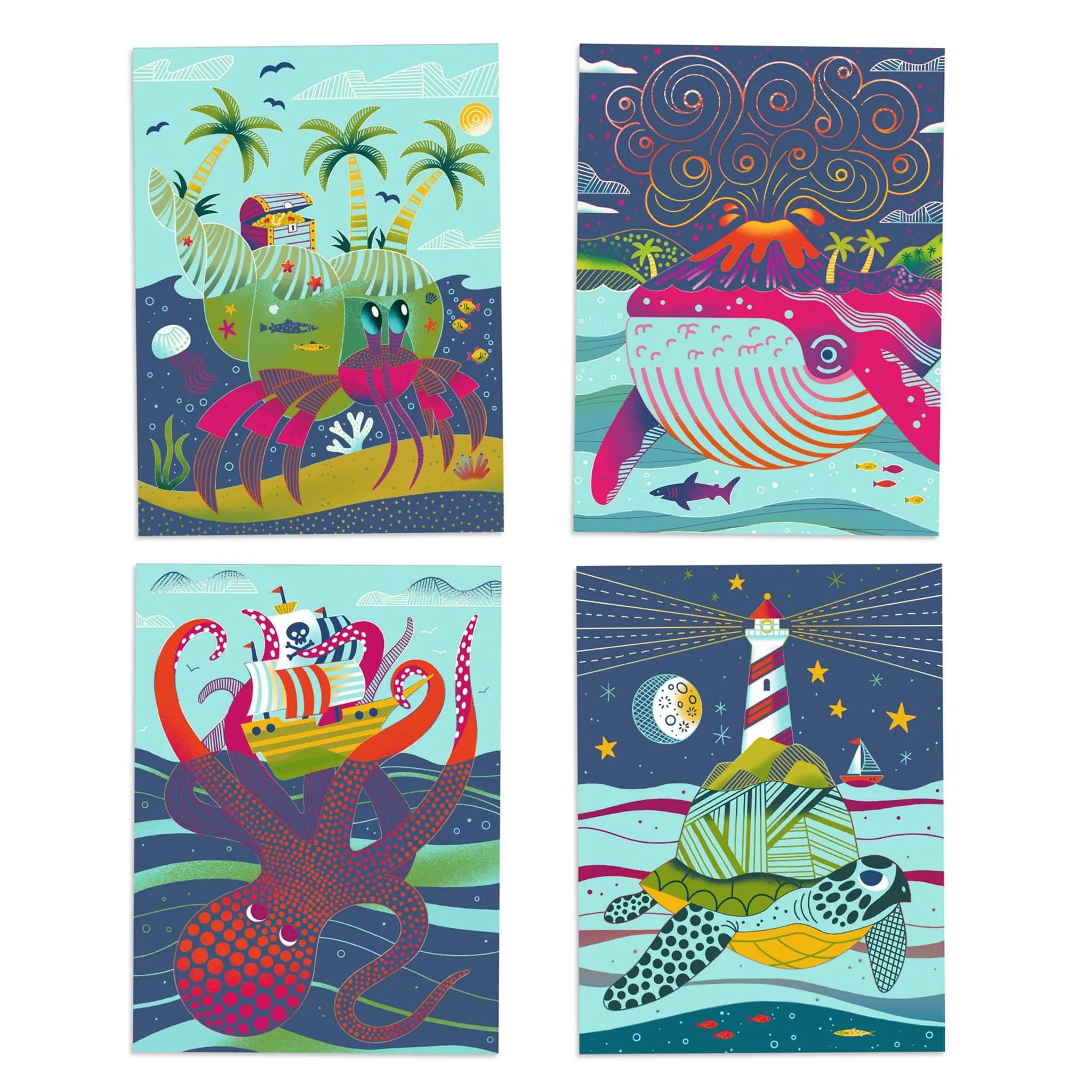 Djeco Cartes à gratter - Dessus-Dessous
