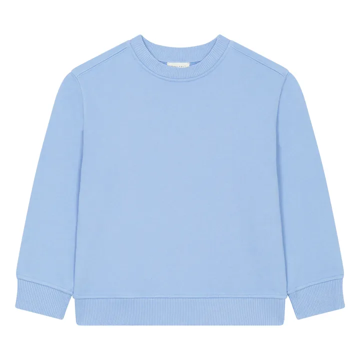 SMALLABLE BASICS Sweat Crewneck Garçon Molleton Bio | Bleu ciel
