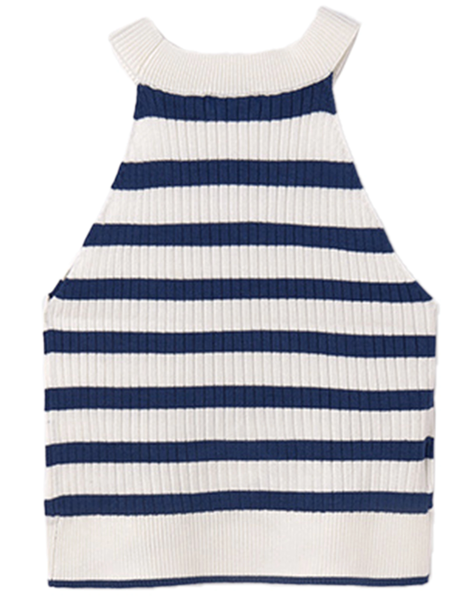 Top TRIKOT STRIPES ärmellos in kobalt