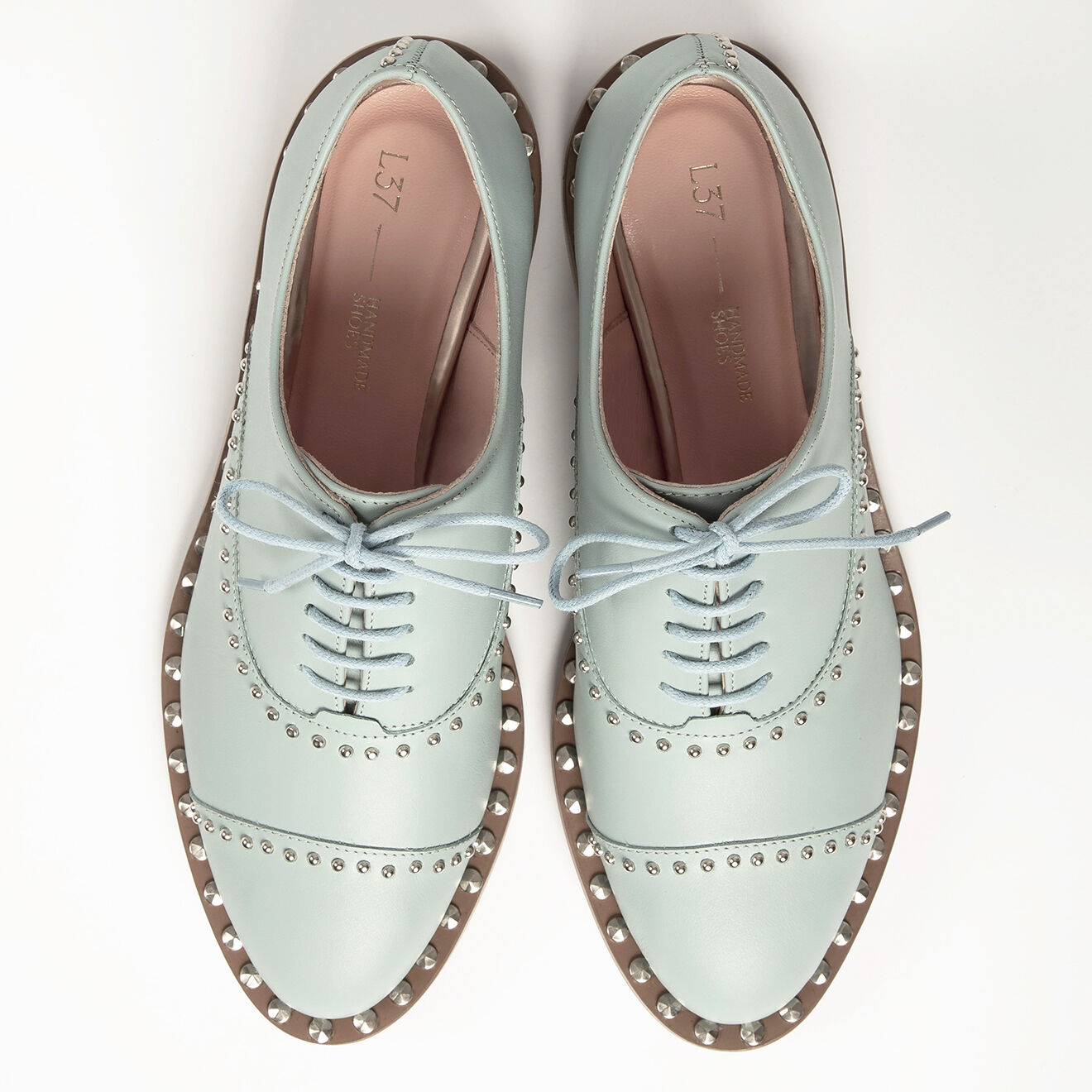 L37 Richelieus en Cuir Cool Jet bleues