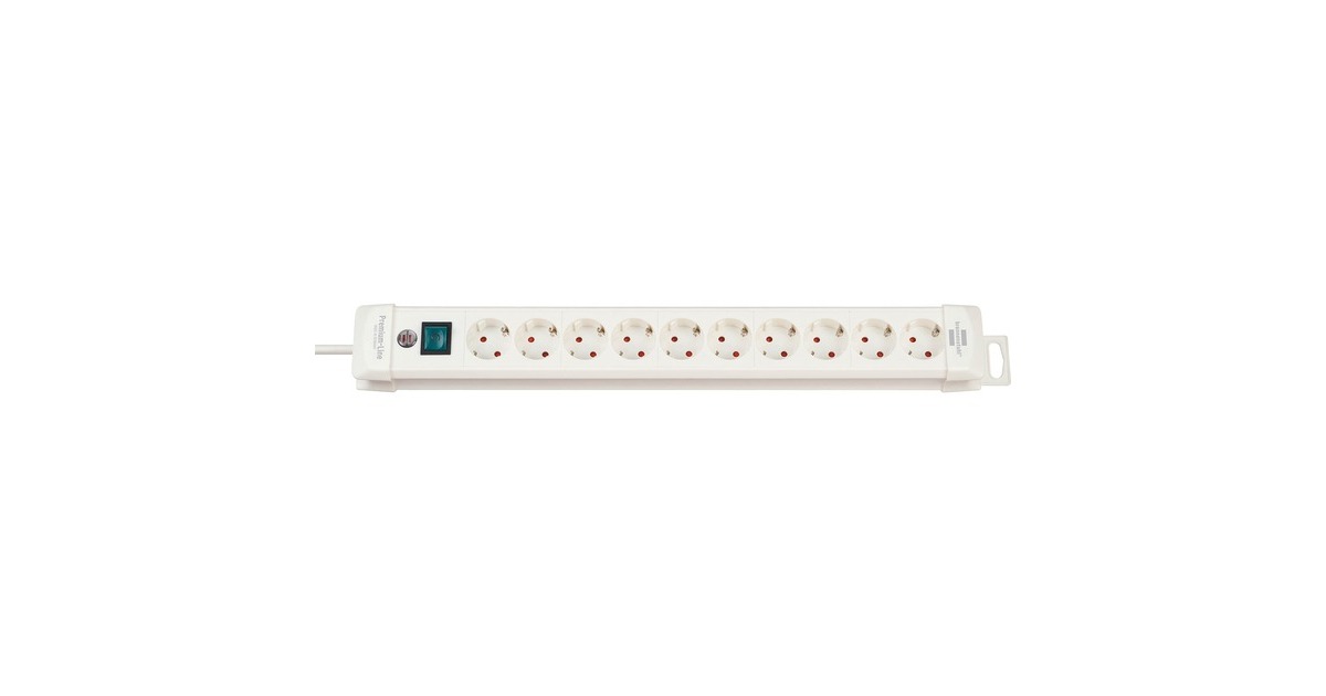 BrennenstuhlPremium-Line extension socket 10-way stekkerdoos  (Wit, 1952200100)