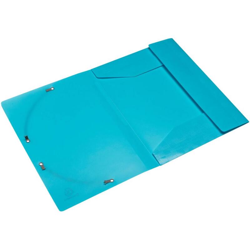 Chemise à élastique 3 rabats polypropylène recyclé Pop'N Co - Couleurs assorties