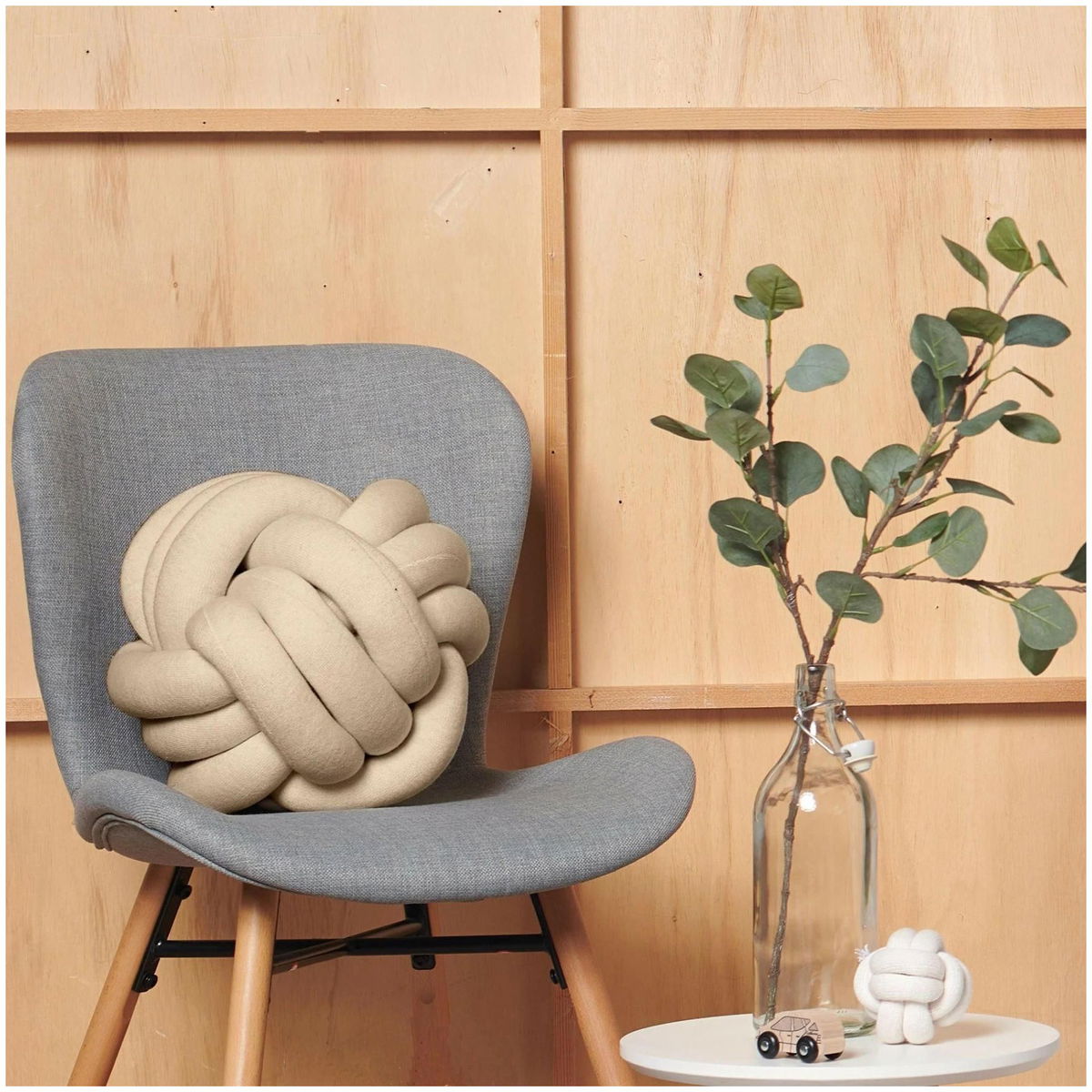 Nordic coast companyNordic coast company   Knotenkissen Strick beige