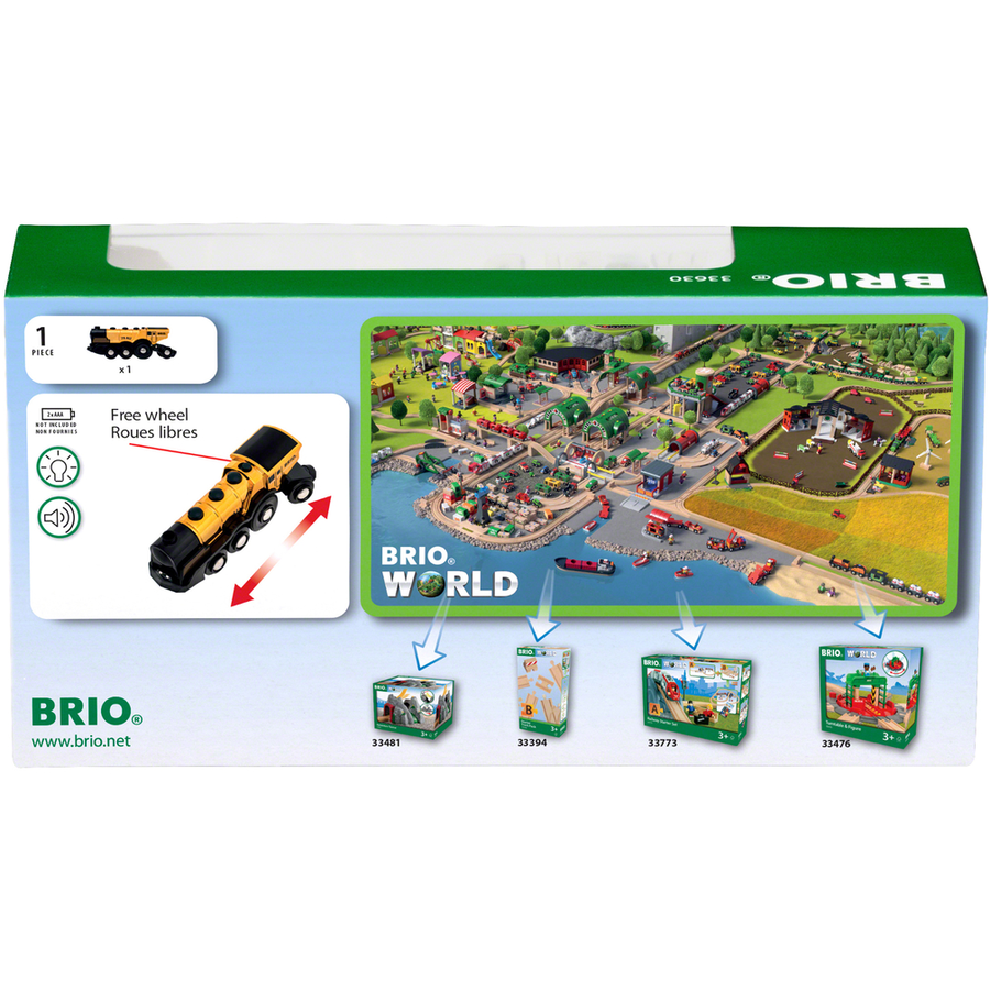 BRIO® WORLD Goldene Batterielok mit Licht und Sound