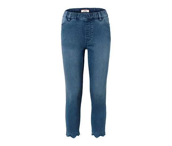 7/8-Treggings mit Lochstickerei