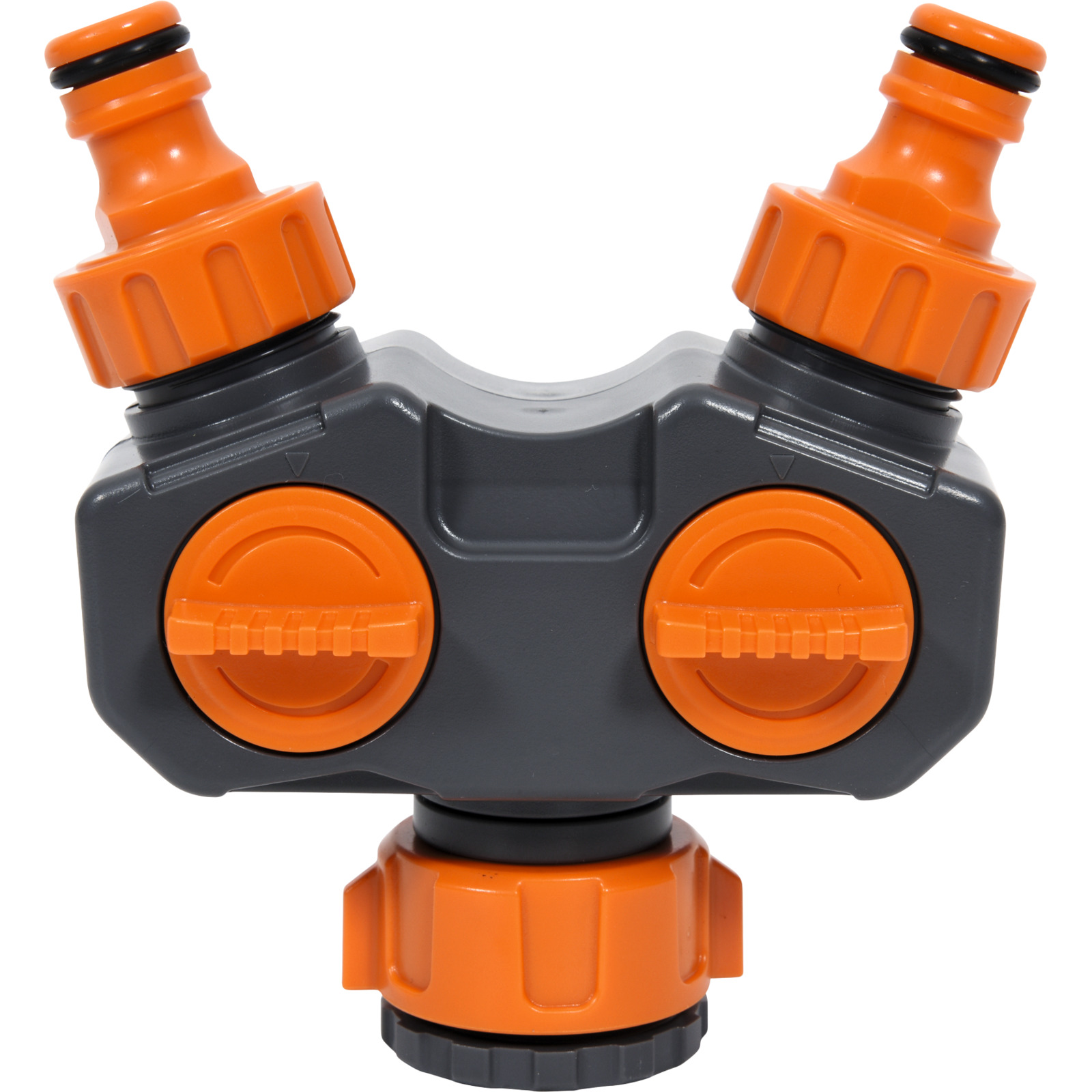 Gartenschlauch Adaptor 2-Weg orange