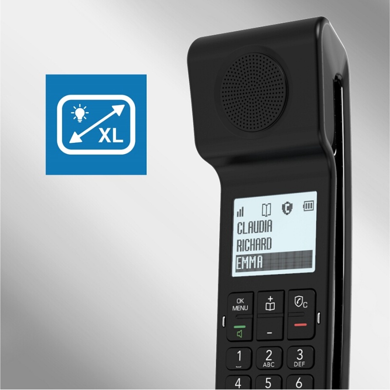 Téléphone sans fil Alcatel EPURE PREMIUM NOIR avec répondeur et fonction blocage appels publicitaires