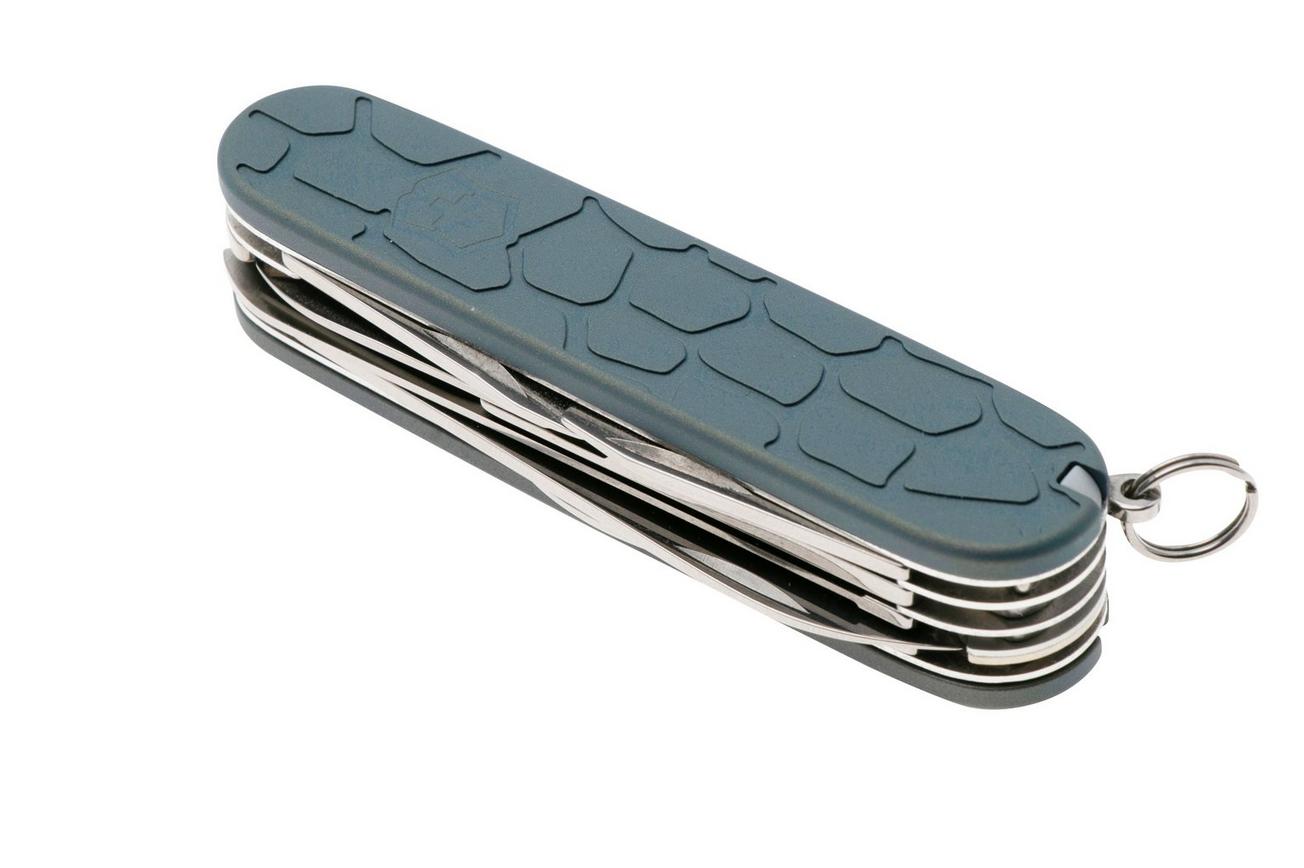 Lex Custom Victorinox 91 mm Scales V91LH315 Lizard Northern Light Titanium, handgreepschalen