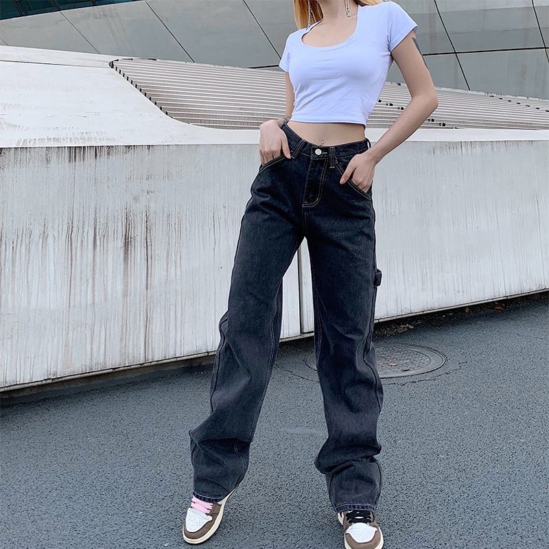 Sosana - Boyfriend jeans met hoge taille en wijde pijpen