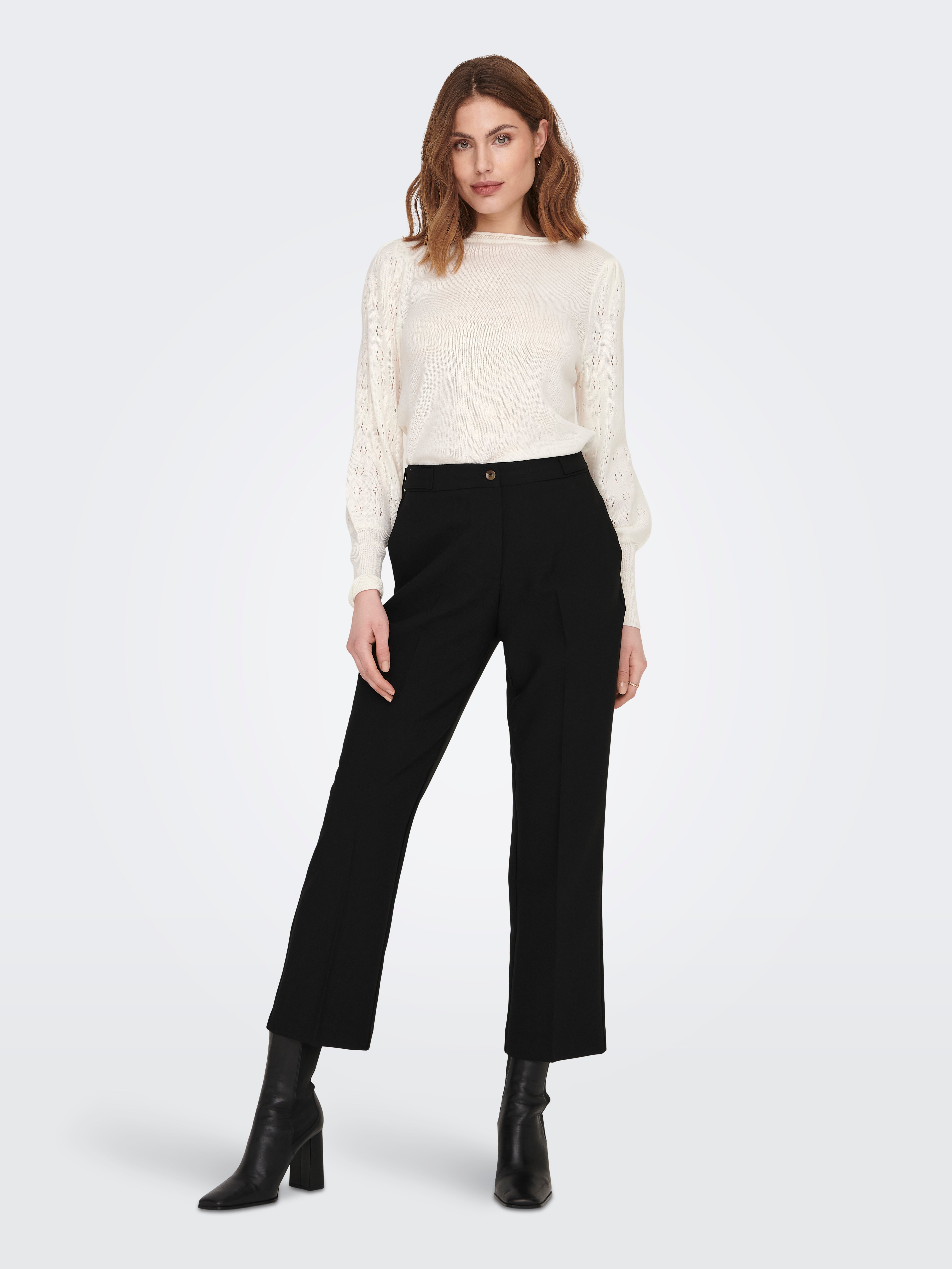 ONLMILIAN Hohe Taille Normal geschnitten Chino Hose Black