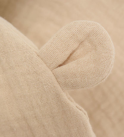 Huttelihut Schirmmütze - Musselin - Irisch Cream m. Ohren