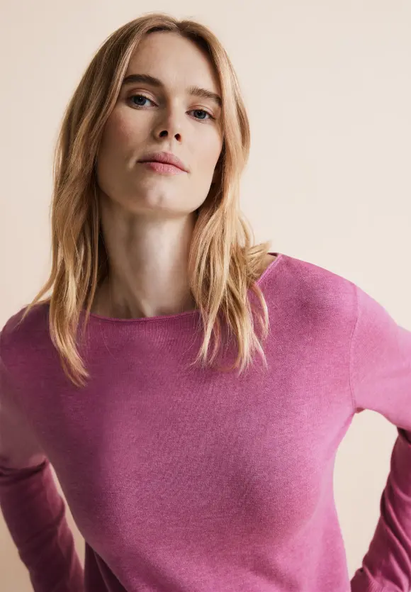 Basic Pullover - cozy pink melange
