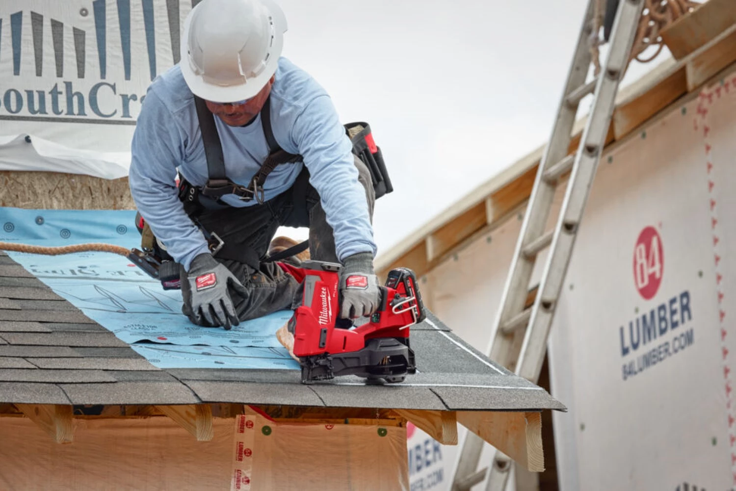 Milwaukee M18 FRCN45-302X 18V Li-ion accu Trommelspijker tacker set (2x 3.0Ah accu) in HD Box