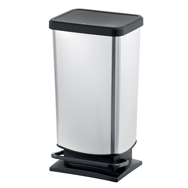 Fourre-tout décor inox 40 L