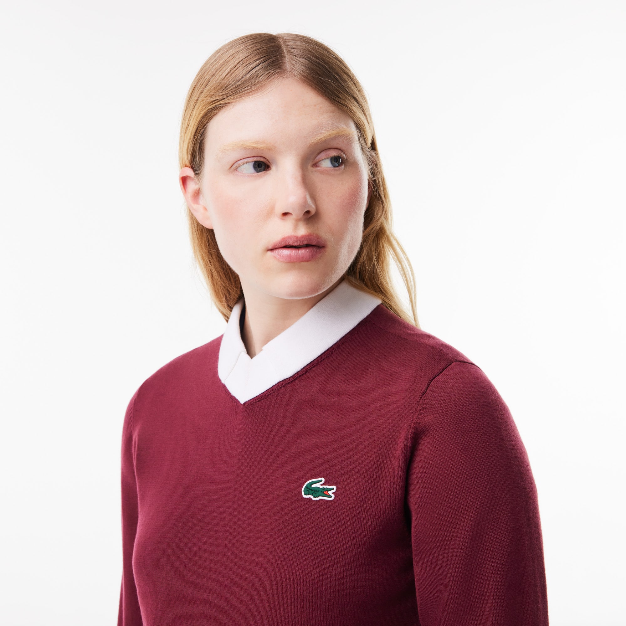 Pull Golf en coton Pima Pullovers - Rouge - Lacoste - Femme