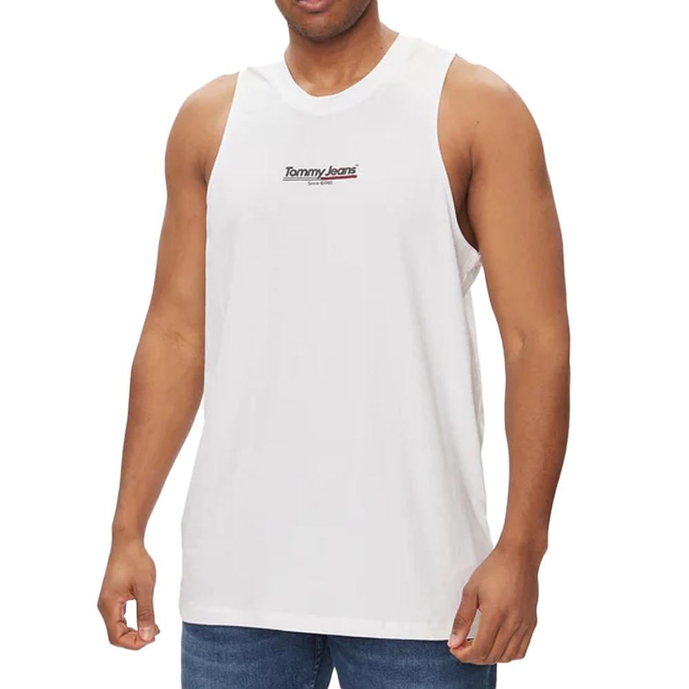 Tommy Hilfiger Débardeur Blanc Homme Tommy Hilfiger Flag Tank