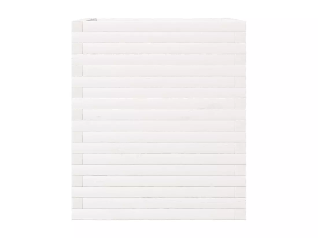 Jardinière bac lit surélevé bois blanche 60 x 60 x 68.5 cm 02_0037727
