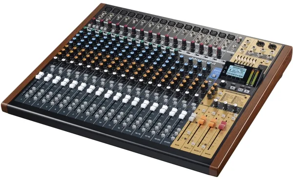 Tascam Model 24, 24 kanaler, Bluetooth, 52 W, Sort, Guld, Træ