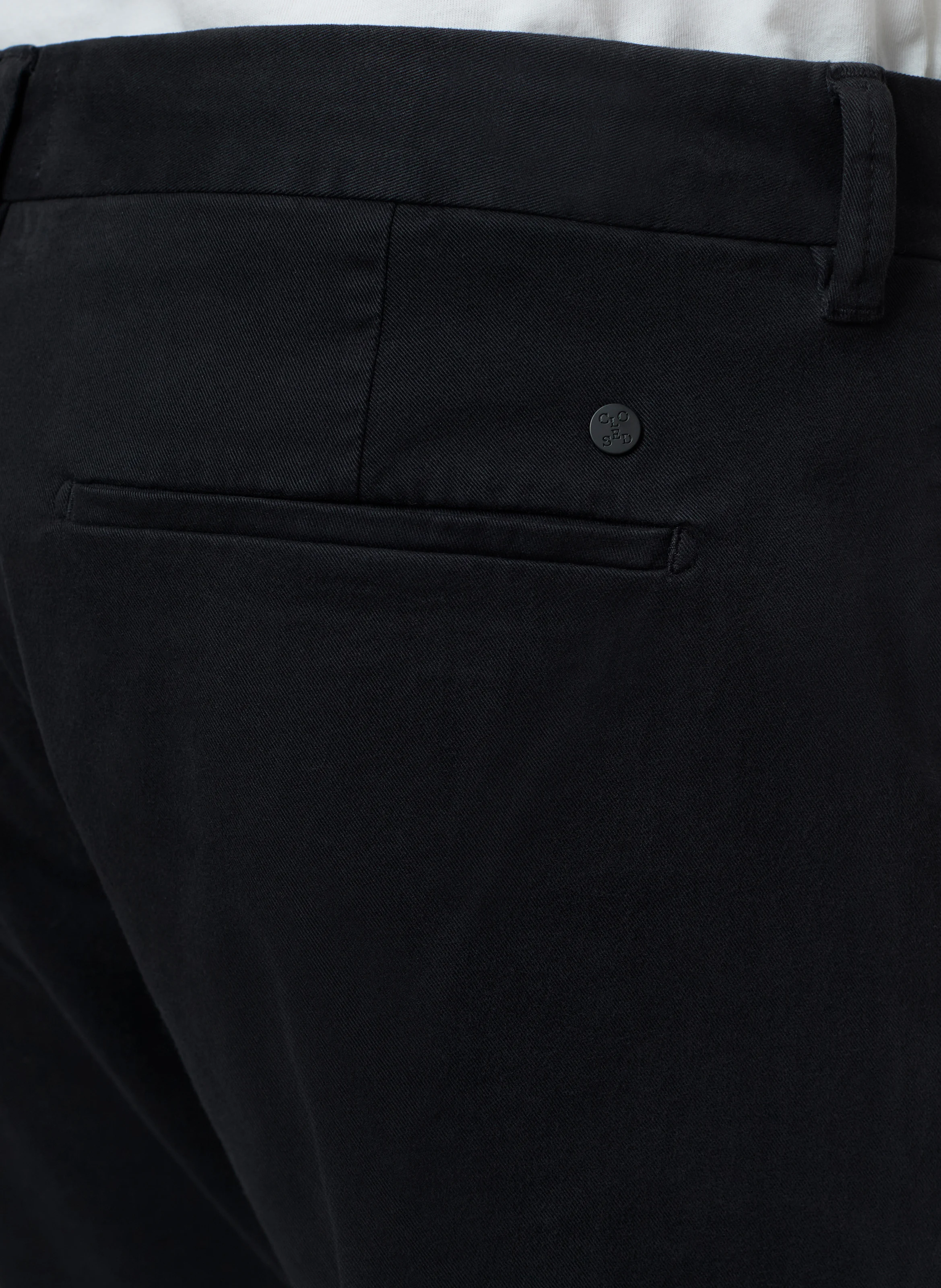 CLIFTON - Pantalon slim en coton mélangé | Noir
