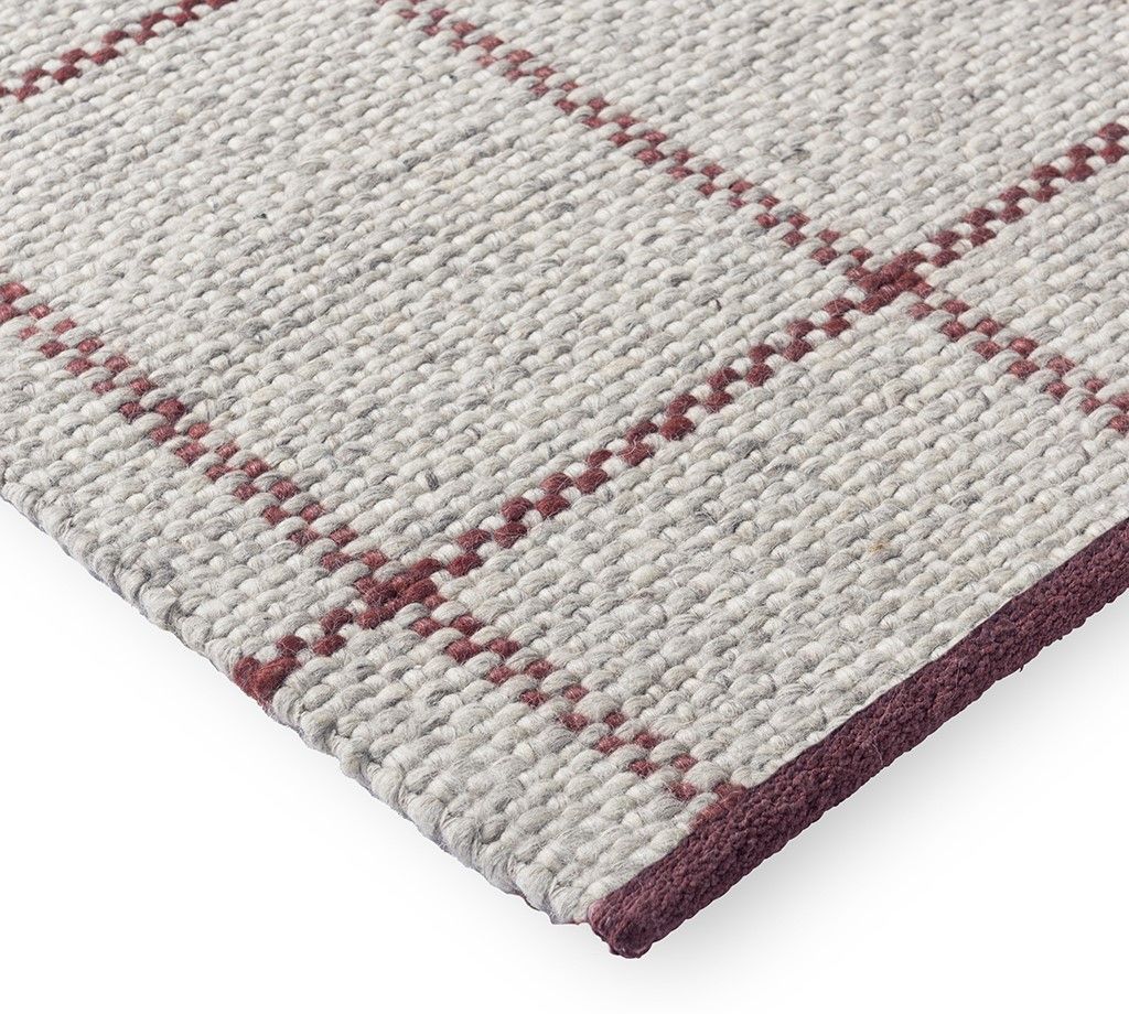 Vloerkleed Matter Check Ash-Stone Red 49100 Craft  | Brink & Campman