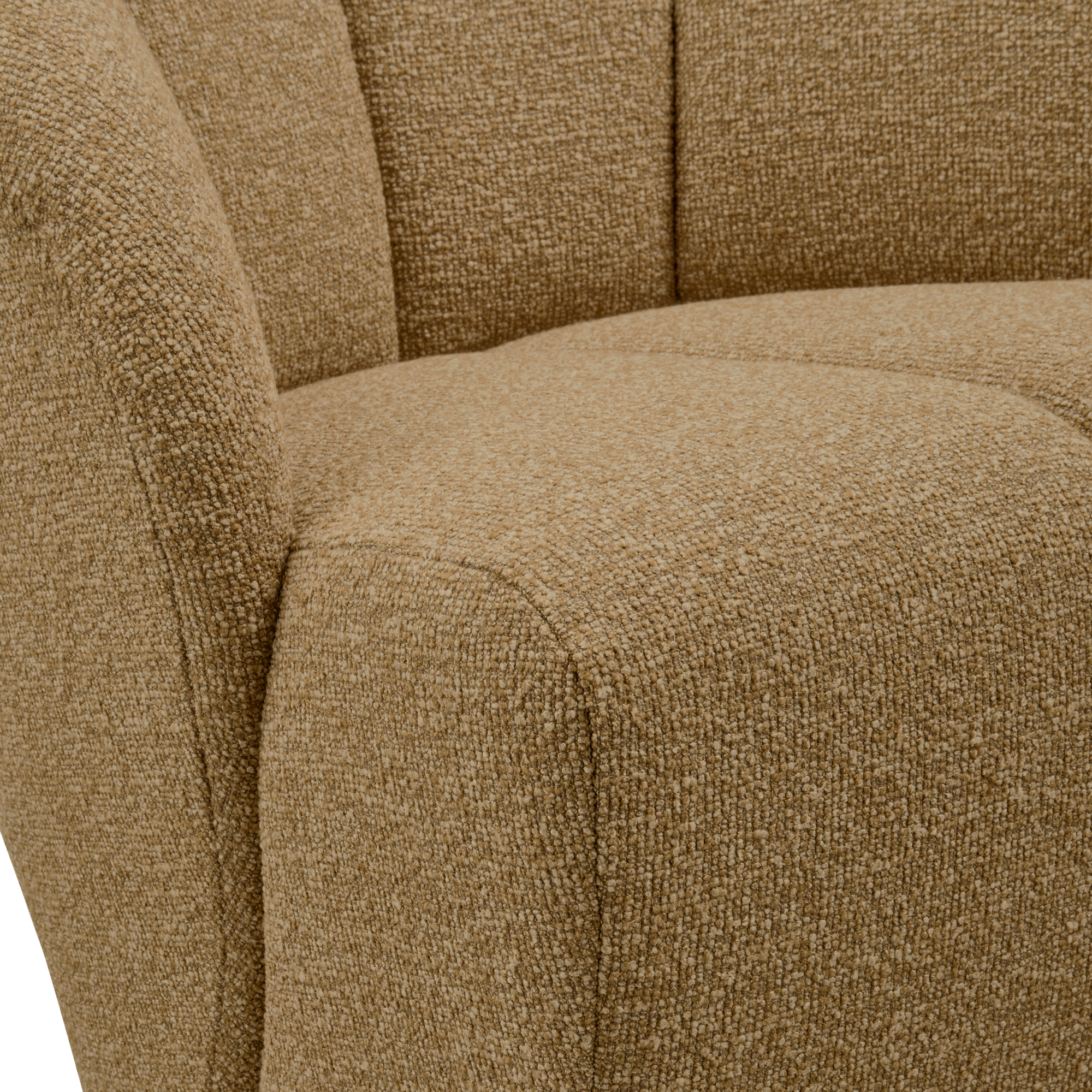 Draaifauteuil Mojo Mojo Draaifauteuil - Bouclé - Geel/Bruin Melange