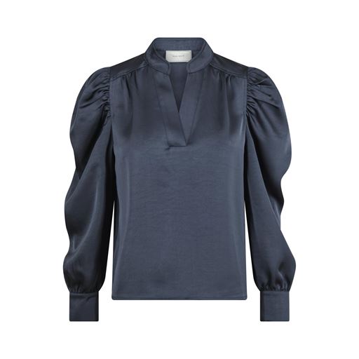 Neo Noir Rosslyn Heavy Sateen Bluse, Midnight Blue, 36