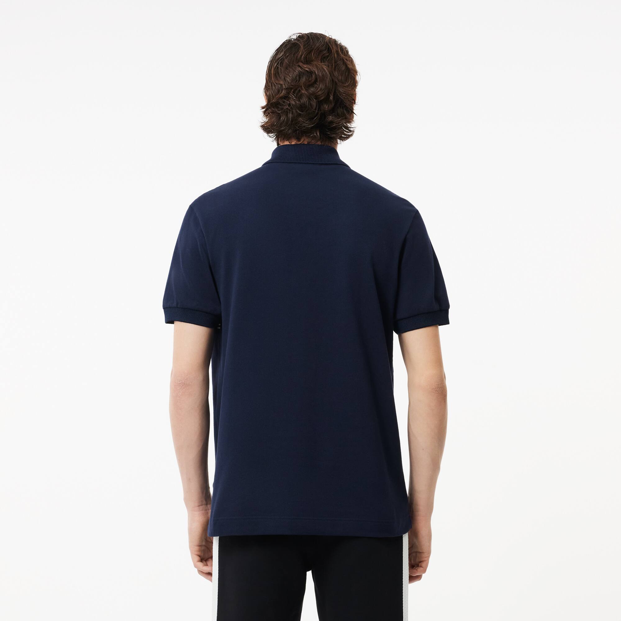 Original L.12.12 Poloshirt mit Aufdruck, in Frankreich hergestellt. Kurze Ärmel - Blau - Lacoste - Herren