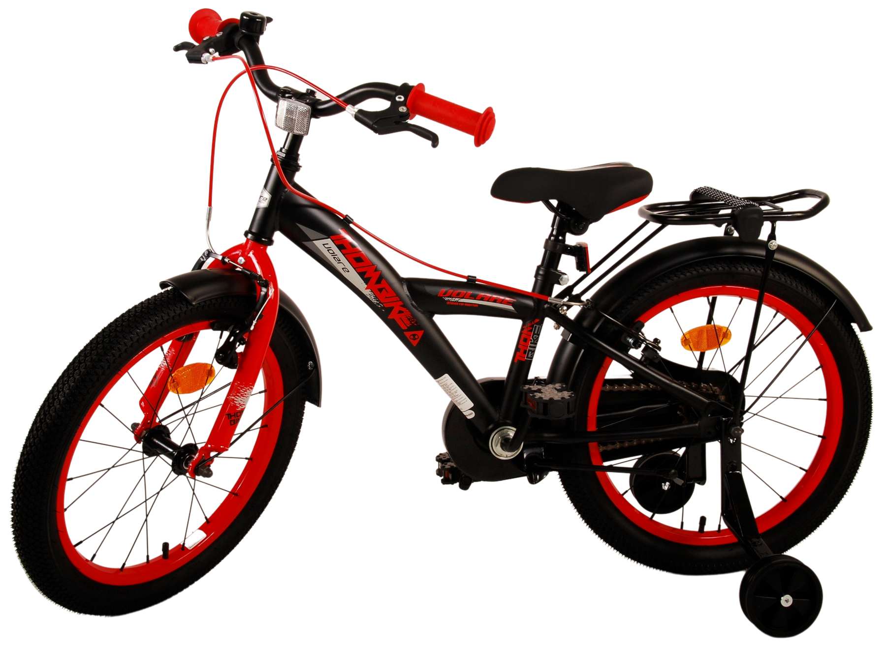 TPFSports Thombike Kinderfahrrad - Jungen - 18 Zoll - Rücktritt + Handbremse - Schwarz Grün