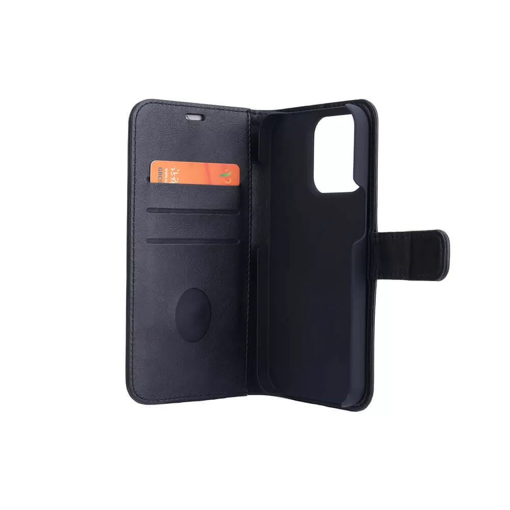 Radicover iPhone 13 Pro Flipcover Vegansk Læder Sort