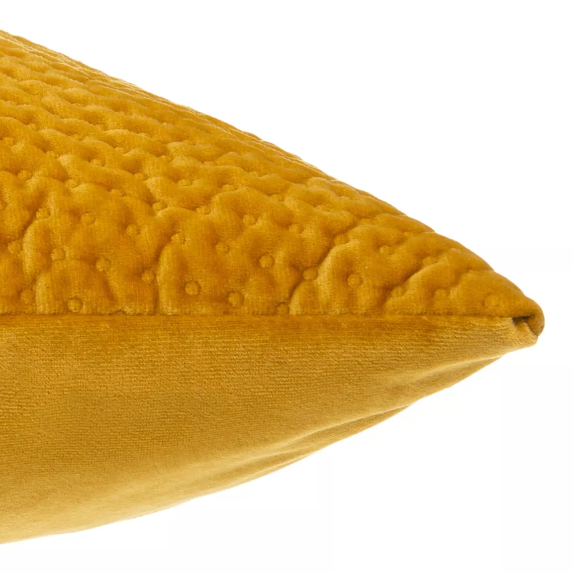 Coussin carré velours (40 x 40 cm) Dolce Jaune ocre