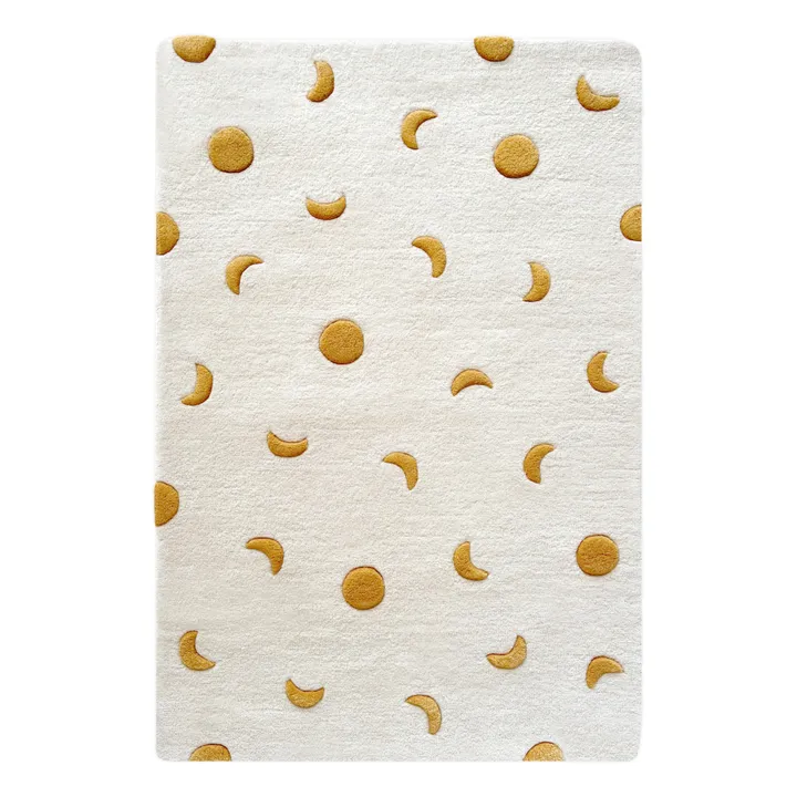 Maison Deux Tapis Lunes en laine | Doré